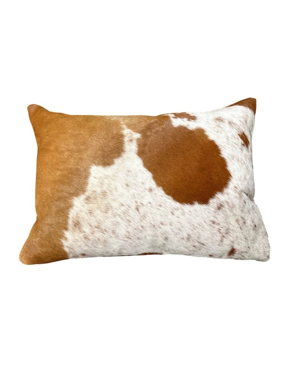 Arhaus Throw Pillow Cowhide Throw-Pillow Brown & White Rustic Western 15"